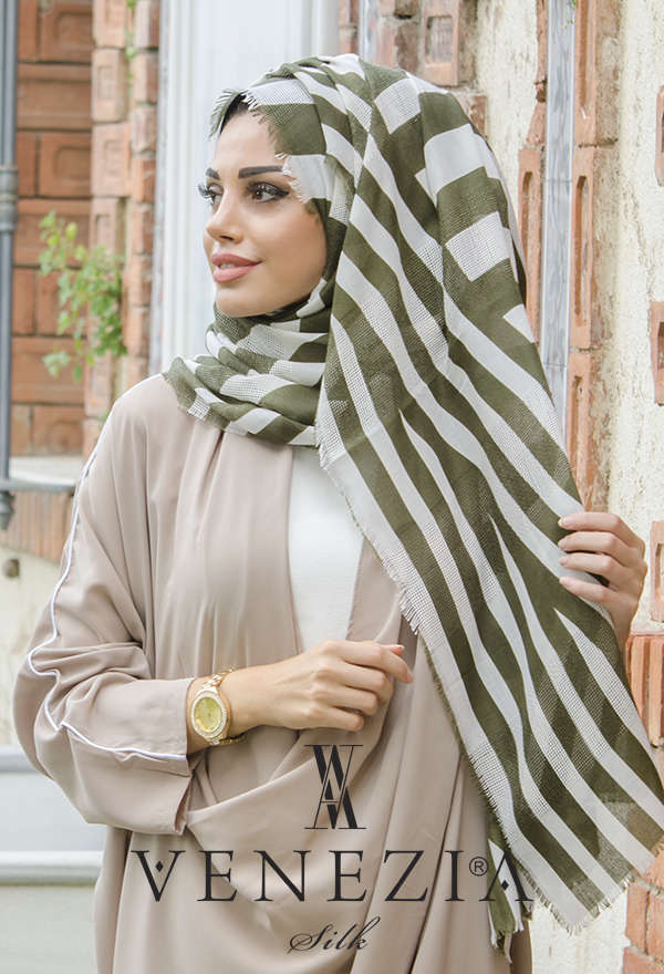 AKEL - Akel Asimetrik Desen Fileli Cotton Şal 32610-003 (1)