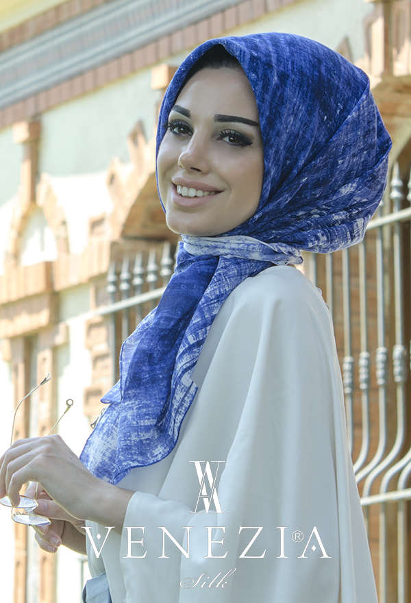 AKEL - AKEL BULUT DESEN COTTON YAZ SERİNLİĞİ EŞARP 31014-008