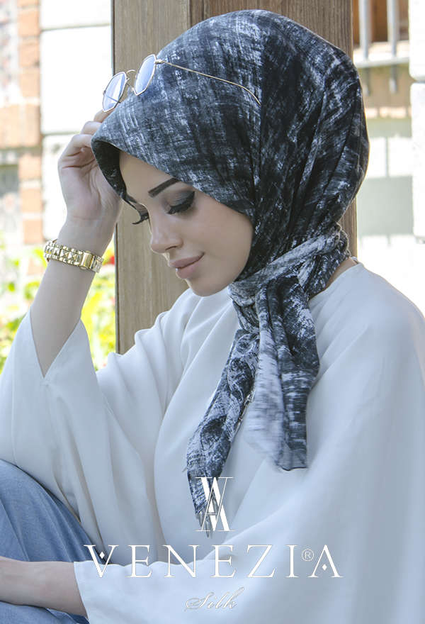 AKEL - AKEL BULUT DESEN COTTON YAZ SERİNLİĞİ EŞARP 31014-012