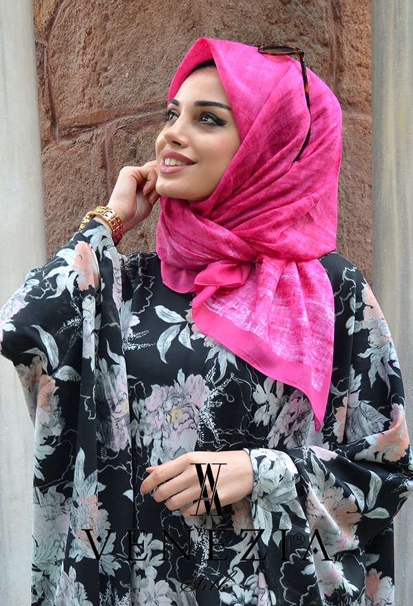 AKEL - AKEL BULUT DESEN ŞAL EŞARP 31108-010 (1)