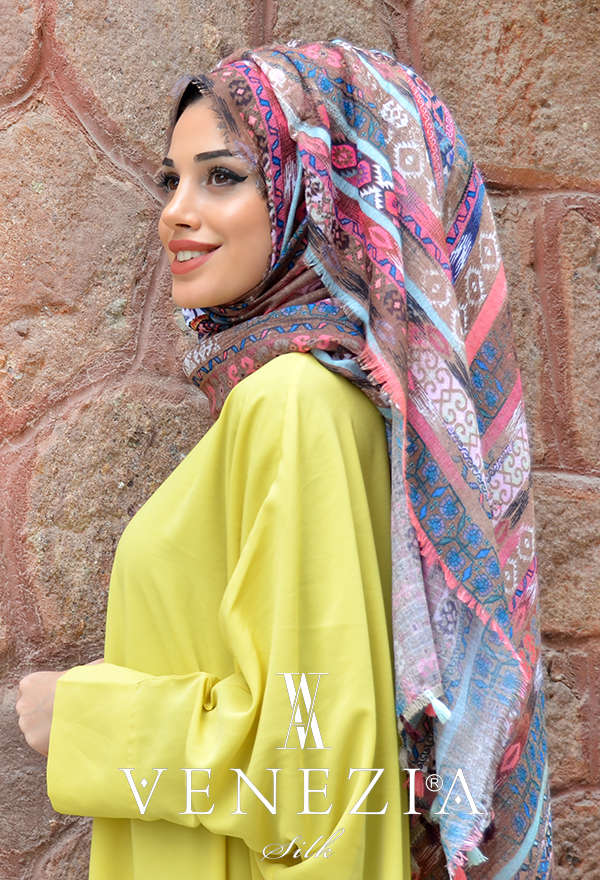 AKEL - AKEL DOKUMA KİLİM DESEN PONPONLU COTTON ŞAL 31022-001 (1)