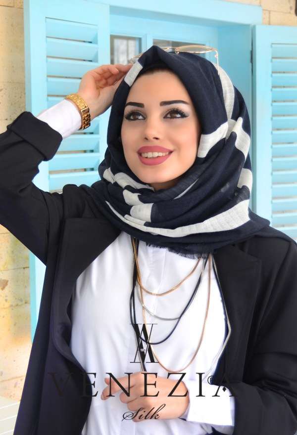 AKEL - AKEL KARE DESEN COTTON ŞAL 31041-005 (1)