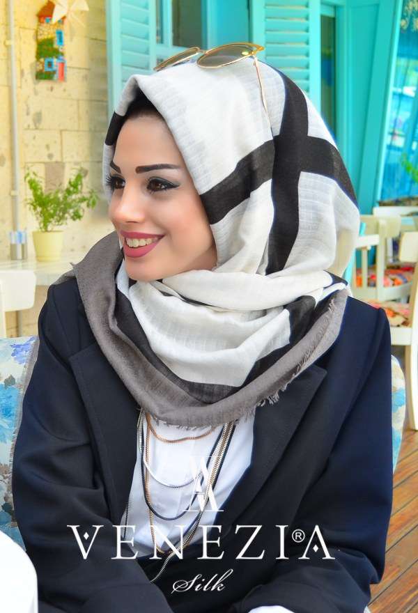 AKEL - AKEL KARE DESEN COTTON ŞAL 31041-011