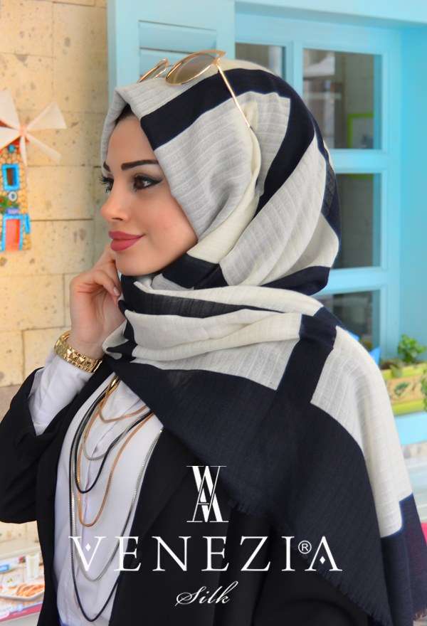 AKEL - AKEL KARE DESEN COTTON ŞAL 31041-012 (1)