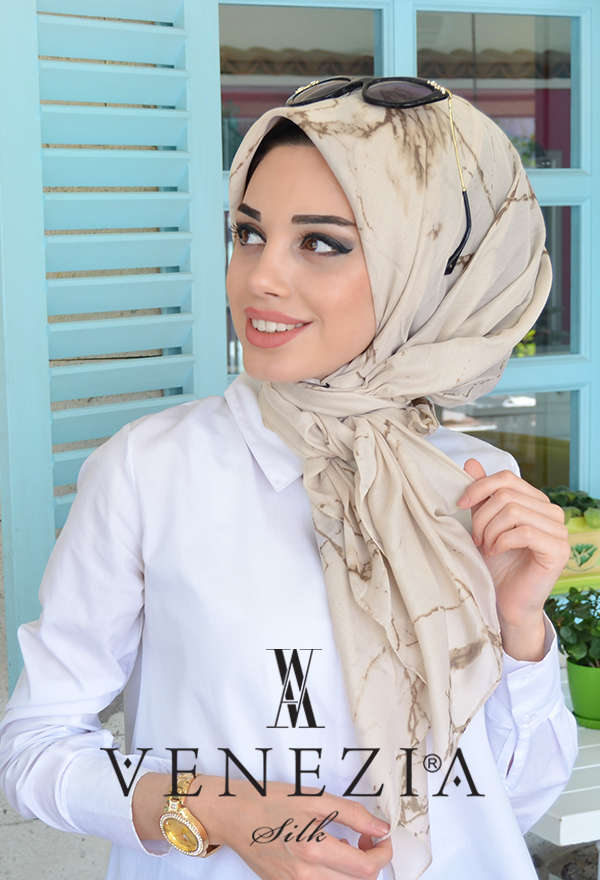 AKEL - AKEL MERMER DESEN ŞAL EŞARP KOLEKSİYONU 31008-034