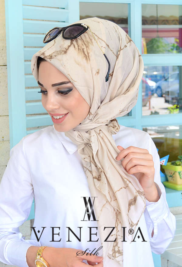 AKEL - AKEL MERMER DESEN ŞAL EŞARP KOLEKSİYONU 31008-034 (1)
