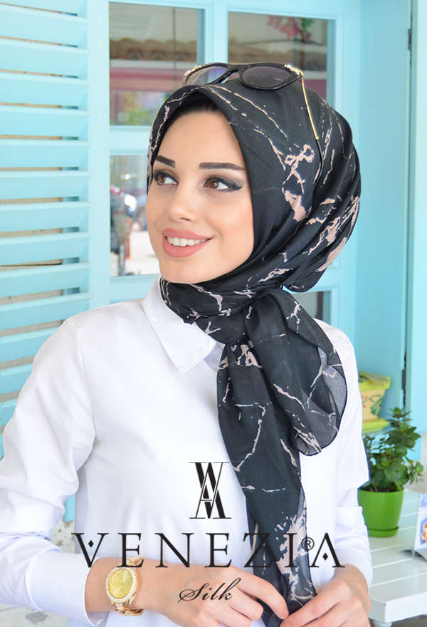 AKEL - AKEL MERMER DESEN ŞAL EŞARP KOLEKSİYONU 31008-040