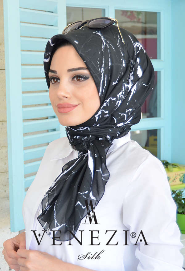 AKEL - AKEL MERMER DESEN ŞAL EŞARP KOLEKSİYONU 31008-042 (1)