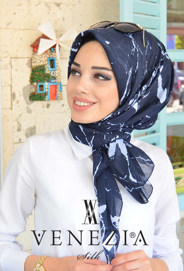 AKEL - AKEL MERMER DESEN ŞAL EŞARP KOLEKSİYONU 31008-044