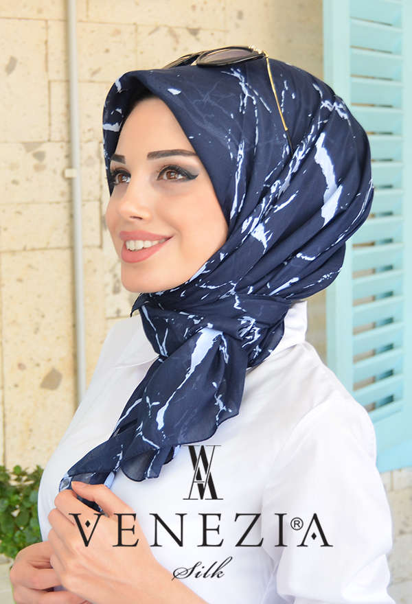 AKEL - AKEL MERMER DESEN ŞAL EŞARP KOLEKSİYONU 31008-044 (1)