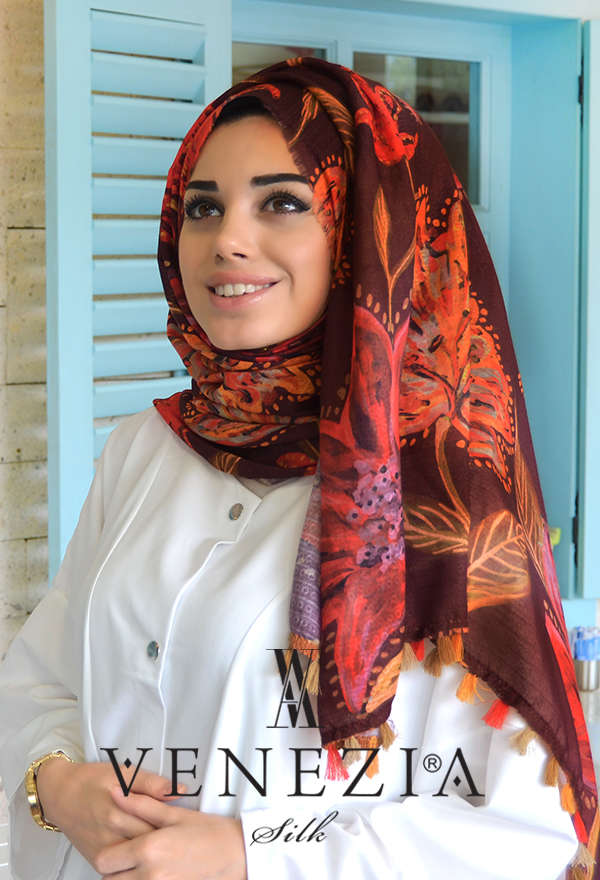 AKEL - AKEL RAPUNZEL KOLEKSİYONU PONPONLU COTTON ŞAL 31367-005 (1)