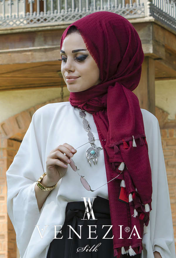 AKEL - DÜZ RENK PONPON COTTON ŞAL KOLEKSİYONU 32051-010