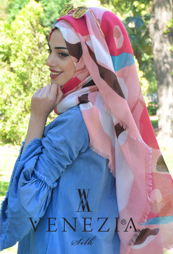 Vanensis - VANENSİS ELMA DESEN COTTON ŞAL KOLEKSİYONU 31117-001 (1)