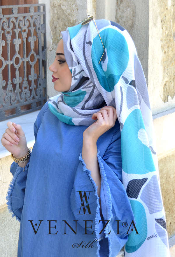 Vanensis - VANENSİS ELMA DESEN COTTON ŞAL KOLEKSİYONU 31117-002 (1)