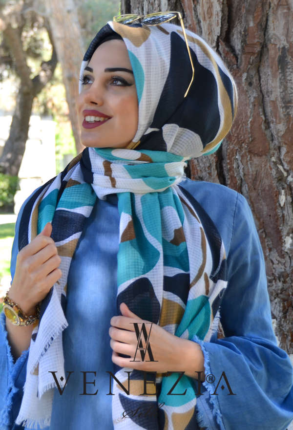 Vanensis - VANENSİS ELMA DESEN COTTON ŞAL KOLEKSİYONU 31117-007