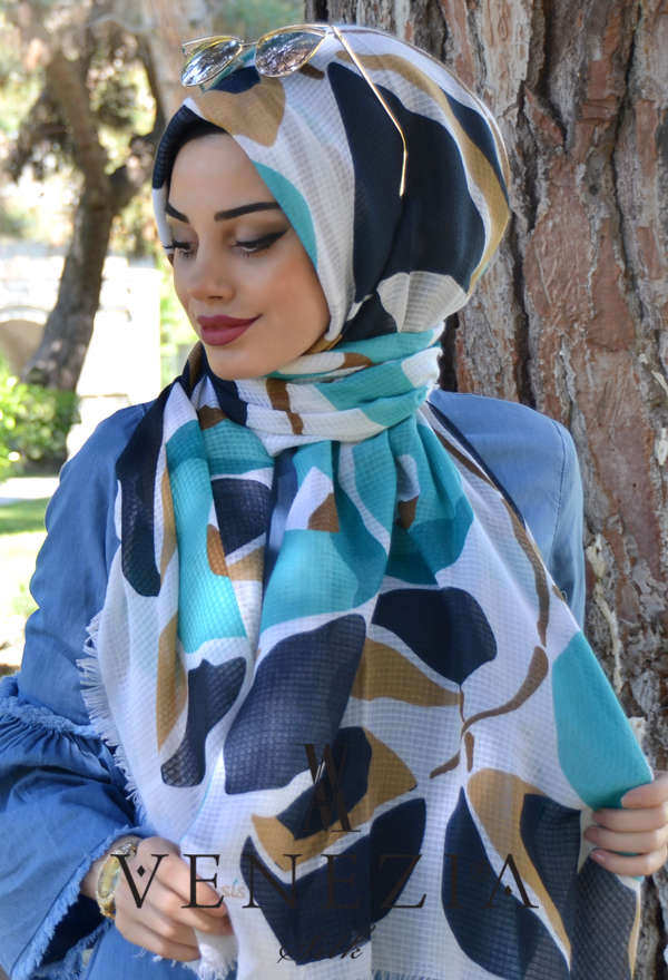Vanensis - VANENSİS ELMA DESEN COTTON ŞAL KOLEKSİYONU 31117-007 (1)