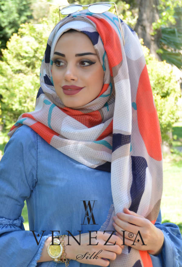 Vanensis - VANENSİS ELMA DESEN COTTON ŞAL KOLEKSİYONU 31117-012