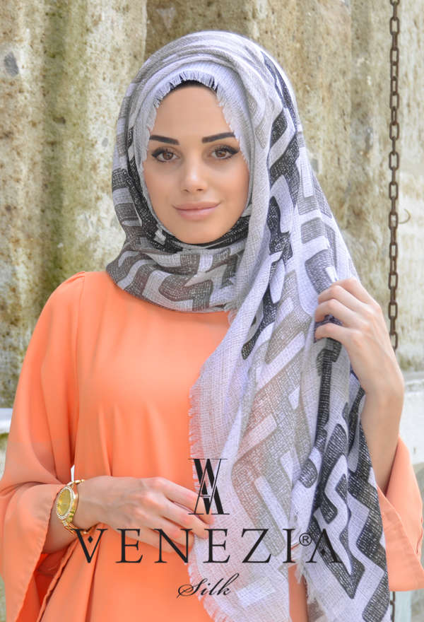 Vanensis - VANENSİS LABİRENT DESEN COTTON ŞAL KOLEKSİYONU 32065-016