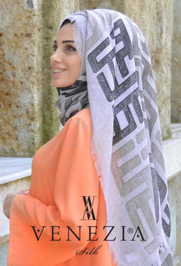 Vanensis - VANENSİS LABİRENT DESEN COTTON ŞAL KOLEKSİYONU 32065-016 (1)
