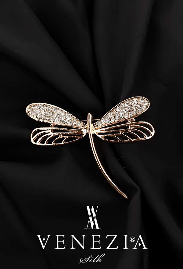 VENEZİA SİLK - Venezia Silk Kristal Parlak Taşlı Aksesuar Broş BRS179