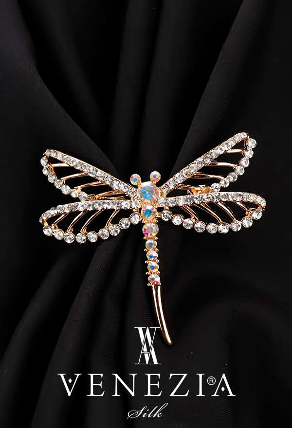 VENEZİA SİLK - Venezia Silk Kristal Parlak Taşlı Aksesuar Broş BRS190