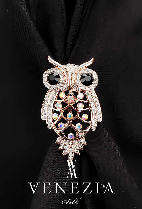 VENEZİA SİLK - Venezia Silk Kristal Parlak Taşlı Aksesuar Broş BRS160