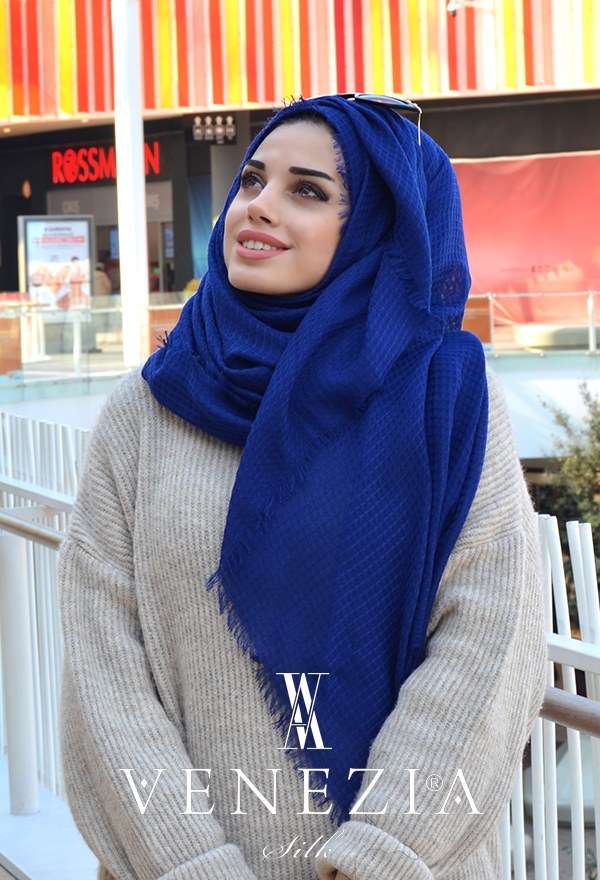 AKEL - Venezia Silk Sık Fileli Cotton Şal 31038-005