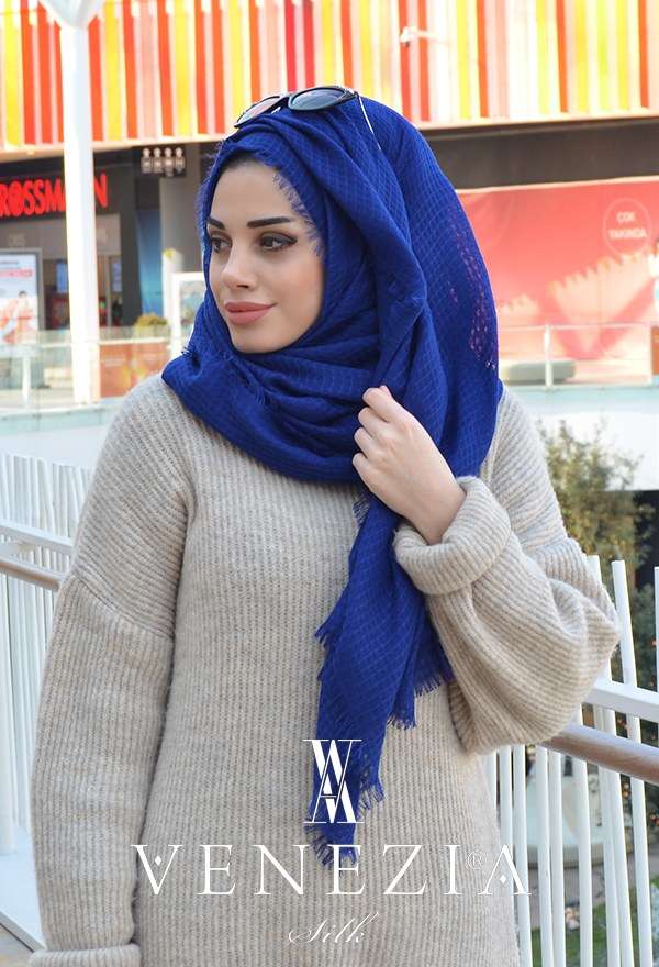 AKEL - Venezia Silk Sık Fileli Cotton Şal 31038-005 (1)