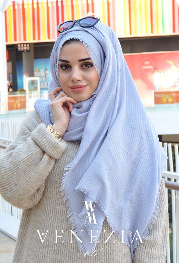 AKEL - Venezia Silk Sık Fileli Cotton Şal 31038-007 (1)