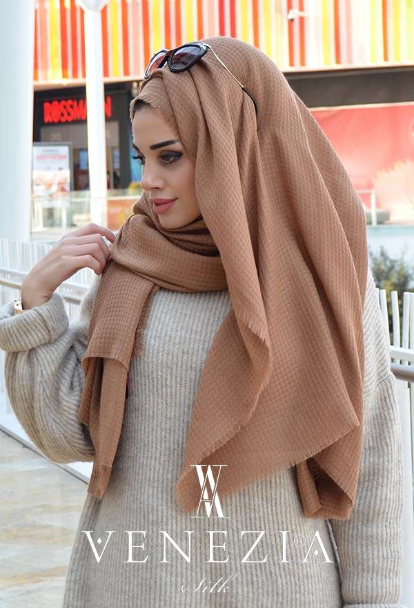 AKEL - Venezia Silk Sık Fileli Cotton Şal 31038-014 (1)