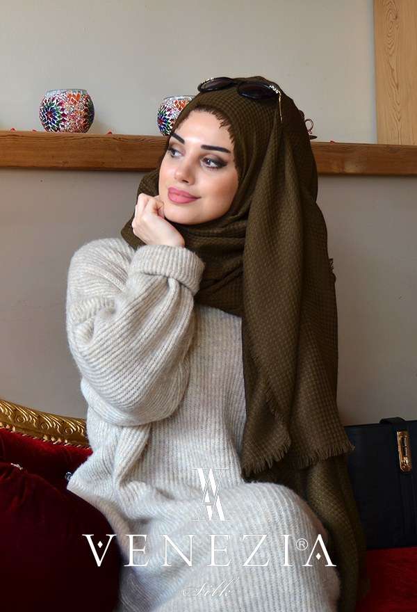 AKEL - Venezia Silk Sık Fileli Cotton Şal 31038-017