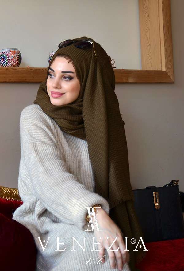 AKEL - Venezia Silk Sık Fileli Cotton Şal 31038-017 (1)