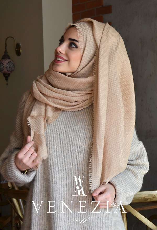 AKEL - Venezia Silk Sık Fileli Cotton Şal 31038-025
