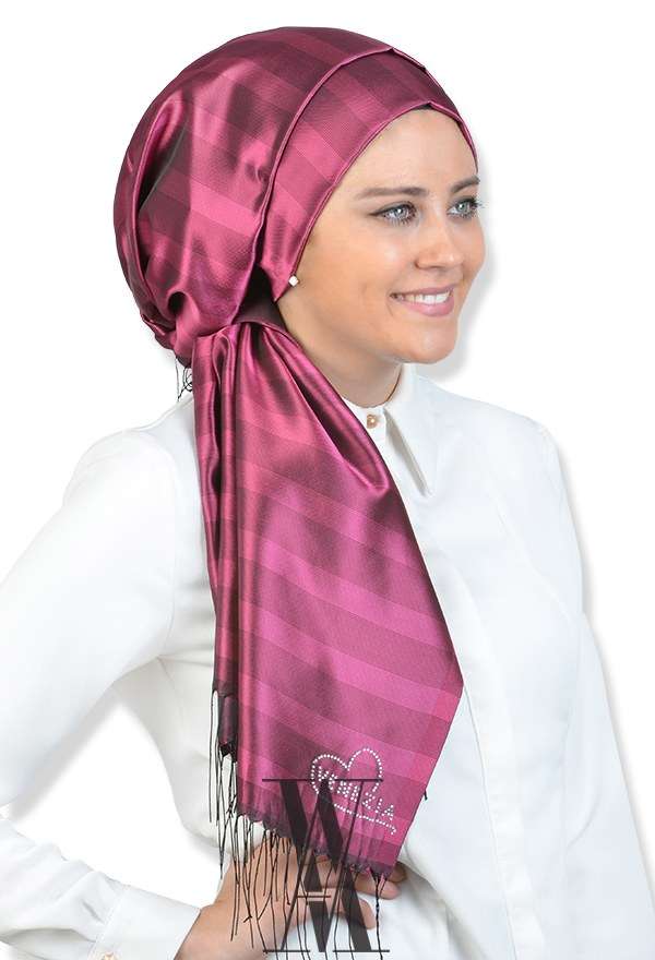 VENEZİA SİLK - Venezia Swarovski Taşlı Twill İpek Şal 3187-003 (1)